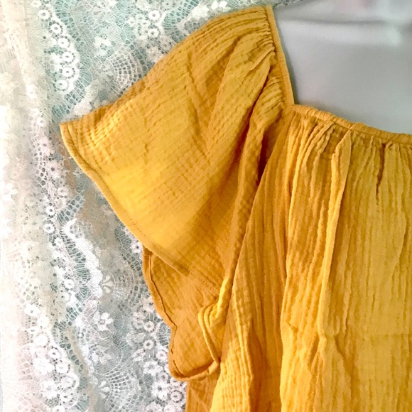 NWT Altar’d State Yellow Crop Top- Medium - Picture 4 of 10